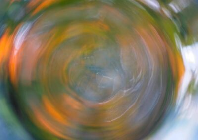 Fall foliage through glass by Peter Gallagher